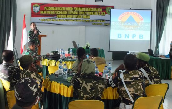 Dandim 0117/Aceh Tamiang Ajak Keluarga Besar TNI (KBT) Berperan Aktif Pada Upaya Penanganan Pencegahan Covid 19, Pada Kegiatan Komsos KBT