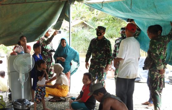 Dandim 0117/Aceh Tamiang Tinjau Lokasi Banjir di Kecamatan Tenggulun