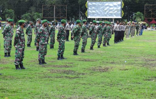 Komandan Kodim 0117/Aceh Tamiang Pimpin Apel Gabungan Kesiapsiagaan Natal dan Tahun Baru 2021