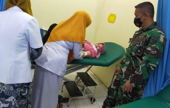 Kodim 0117/Aceh Tamiang bersama BKKBN Kab. Aceh Tamiang Laksanakan Pelayanan KB Kesehatan