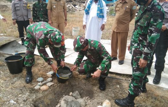 Silaturahmi Dandim 0117/Atam Sekaligus peletakan batu pertama masjid Sabilul Huda di Dayah Sabilul’ulum Diniyah Islamiyah
