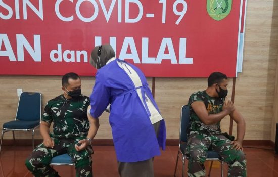 Ratusan Prajurit Kodim Aceh Utara di Vaksin