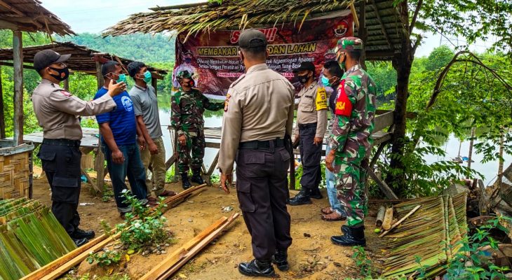 Tak Bosan, TNI-POLRI Rantau Selamat Gencar Sosialisasi Karhutla