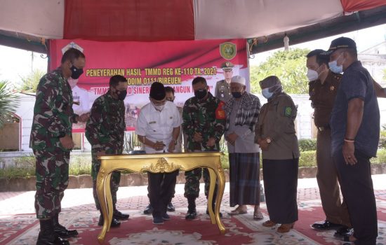 Irdam IM Brigjen TNI Niko Resmi Tutup TMMD Ke-110 Kodim 0111/ Bireuen