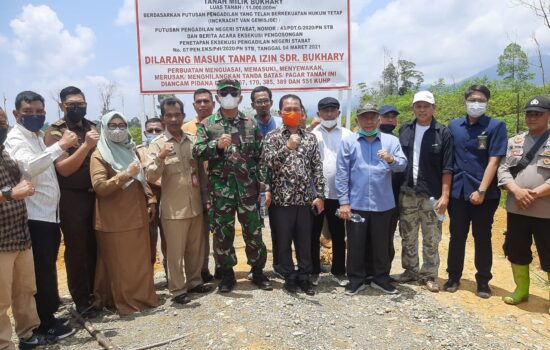 Dandim 0117/Atam Bersama Forkopimda Aceh Tamiang Tinjau Lokasi Objek Eksekusi PN Stabat di Dusun Adil Makmur II