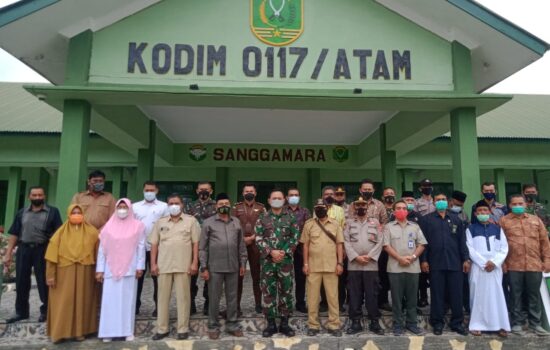 Pererat Silaturahmi Dengan Aparat Pemerintah, Kodim 0117/Aceh Tamiang Gelar Komunikasi Sosial