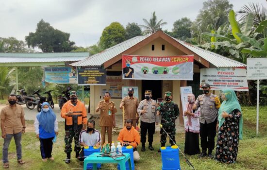 Lakukan Pencegahan Covid 19, TNI POLRI Birem Bayeun Kembali Gelar Penyemprotan Disinfektan