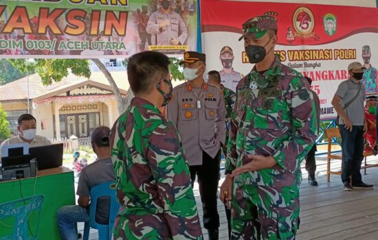 Komandan Kodim 0103/Aceh Utara Ajak Masyarakat Untuk Melaksanakan Vaksinasi.