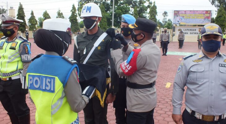 Dandim 0117/Aceh Tamiang Hadiri  Apel Gelar Pasukan Operasi Patuh Seulawah Tahun 2021