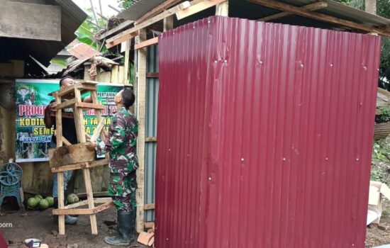 Komando Distrik Militer 0117/Aceh Tamiang Gelar Karya Bakti Dan Bakti Sosial