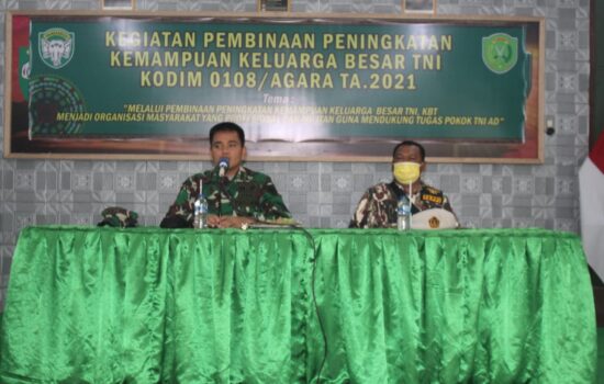 Kodim 0108/ Agara Gelar Silaturahmi Dengan Keluarga Besar TNI /FKPPI