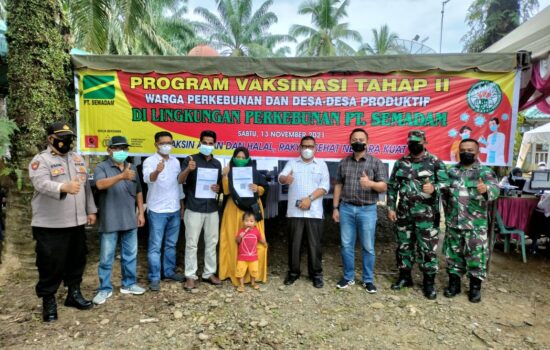 Dandim 0117/Aceh Tamiang Bersama Kapolres Tinjau Pelaksanaan Vaksinasi Perkebunan PT Semadam