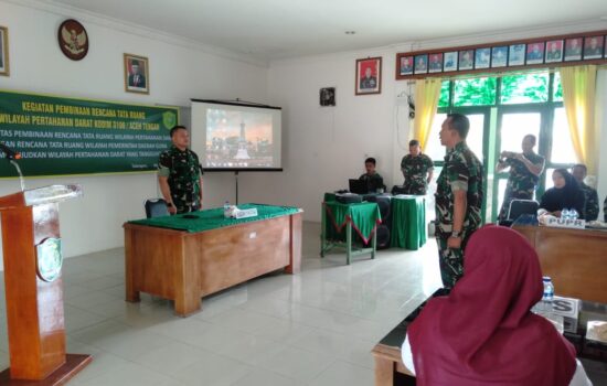 Kodim 0106/Aceh Tengah Gelar Kegiatan Sosialisasi Pembinaan Tata Ruang Wilayah Pertahanan Darat.