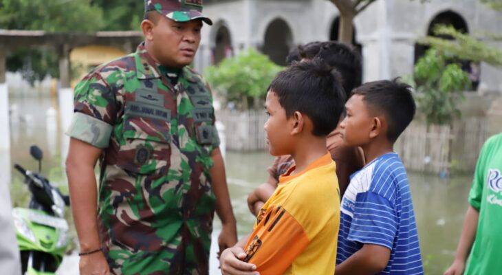 Dandim 0202/Pidie Bersama Forkomda Kabupaten Pidie Tinjau Lokasi Banjir