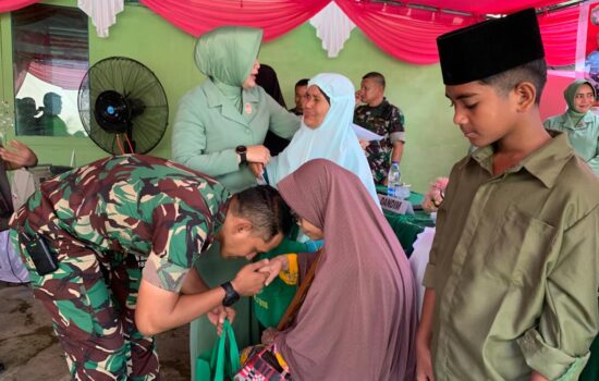 Danramil Beserta Anggota Sambut Kunjungan Kerja Dandim 0103/Aceh Utara ke Koramil 