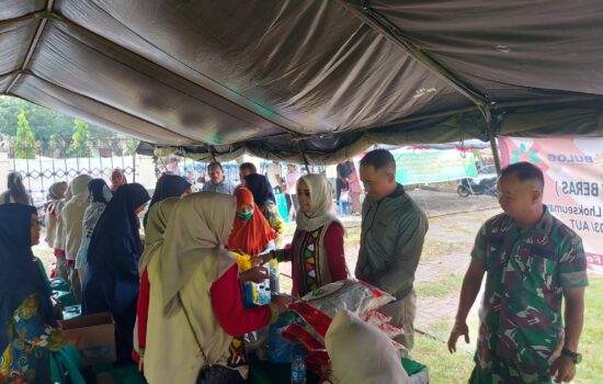 Kodim Aceh Utara, Pemko Lhokseumawe,bersama Perum Bulog Laksanakan kegiatan Stabilisasi pasokan dan harga pangan beras