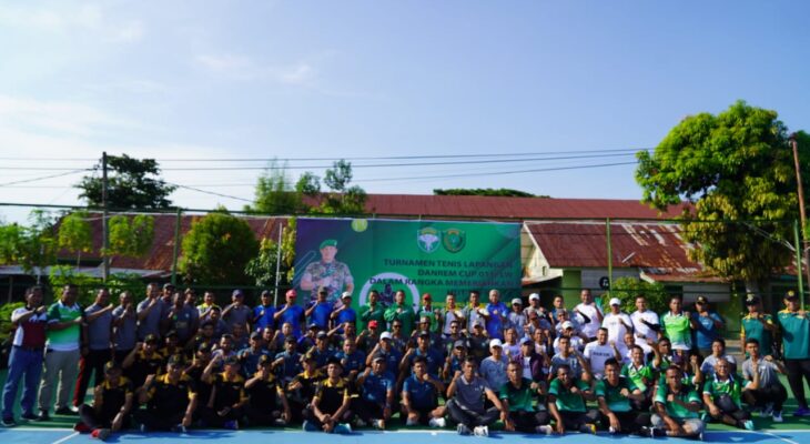 Danrem 011/LW Buka Pertandingan Tenis Lapangan Dalam Rangka HUT TNI ke – 78