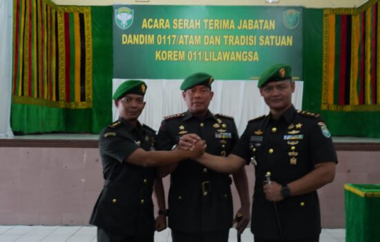 Danrem 011/LW Pimpin Sertijab Dandim 0117/Aceh Tamiang
