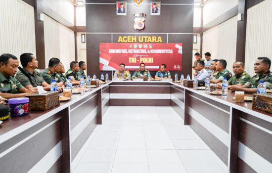 TNI-Polri Jajaran Korem 011/Lilawangsa Gaungkan Damai Aceh dan Pemilu Damai